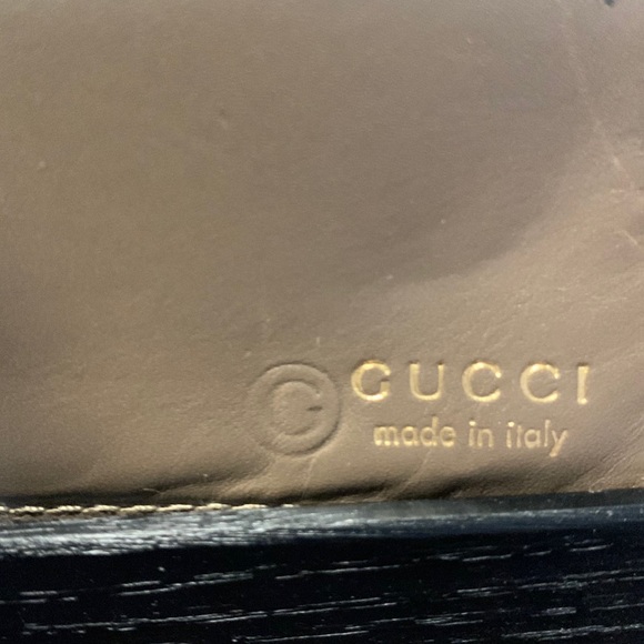 Rare Gucci Trifold Wallet w tortoiseshell snap closure & internal coin zip pouch - Picture 7 of 11